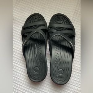 Crocs size 8 strappy wedge sandals